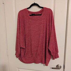 Torrid Sweatshirt Relaxed Super Soft Plush Rib Crew Neck Batwing Womens Size 3